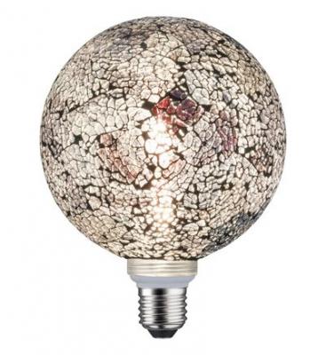 PAULMANN Led G125 Miracle Mosaic 470lm black grd E27 2700K 230V