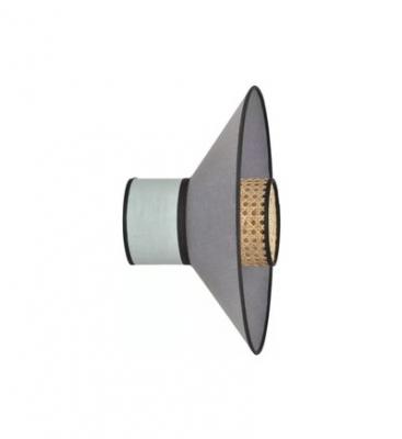 MARKET SET Applique en lin gris et cannage Singapour - 