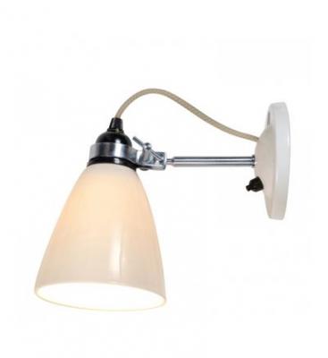 ORIGINAL BTC HECTOR-Applique Porcelaine lisse avec interrupteur L22.5cm