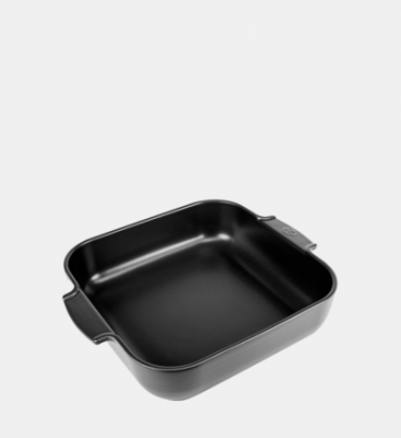 PEUGEOT Plat four c&eacute;ramique carr&eacute; noir satin 36 cm - 14.25in appolia