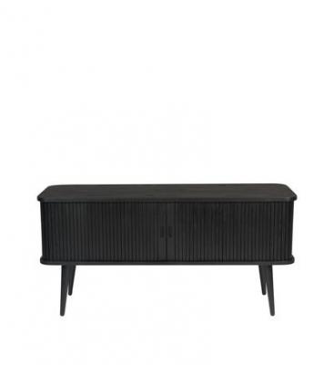 ZUIVER Meuble tv 2 portes 120x40x57,5 cm d&eacute;cor ch&ecirc;ne noir - barbier