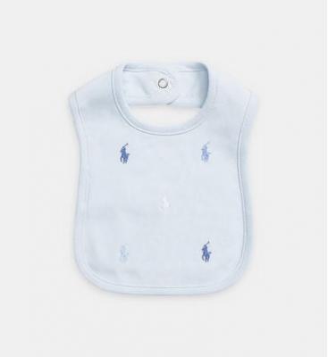 POLO RALPH LAUREN Bavoir en coton interlock broderie pony