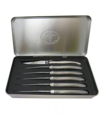 JEAN DUBOST Coffret 6 couteaux &agrave; steak Laguiole inox 