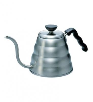 HARIO  Buono Bouilloire Noir et Argent 1,2L Contr&ocirc;le Flux