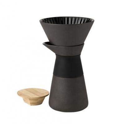 STELTON  14 x 14 x 23,5 cm le Slow Brew machine &agrave; caf&eacute;, Noir