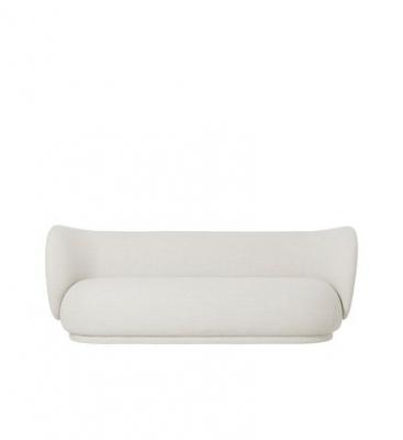 FERM LIVING Canap&eacute; Rico 3 places blanc boucl&eacute; - 