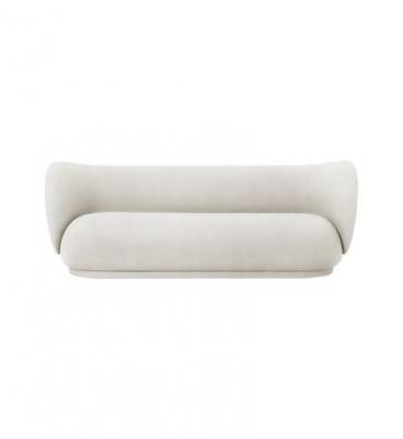 FERM LIVING Canap&eacute; Rico 3 places blanc bross&eacute; - 