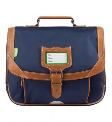TANNS Cartable Tann's Les Incontournables 32 cm Bleu Marine et Marron