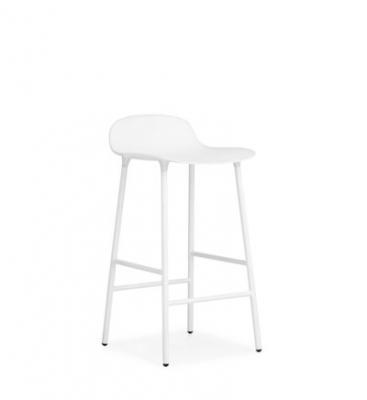 Chaise de bar Form avec structure en m&eacute;tal Blanc Normann Copenhagen