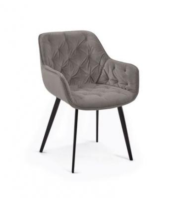 Fauteuil Lot de 2 fauteuils Mulder velours gris