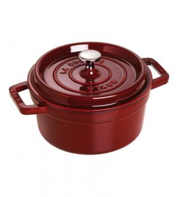STAUB Cocotte fonte ronde D24 cm grenadine majolique 3,8 L Rouge 