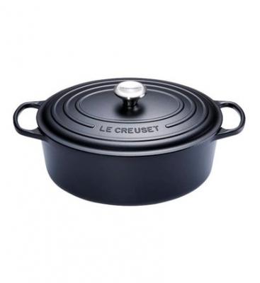 LE CREUSET  Cocotte  en fonte noire ovale 40 cm