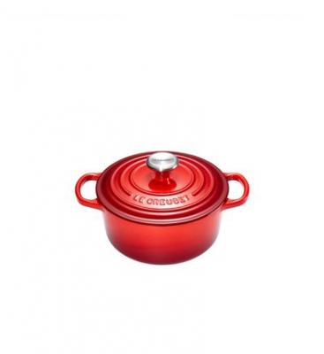 LE CREUSET  Cocotte Signature Ronde En Fonte &Eacute;maill&eacute;e, 18cm, Cerise