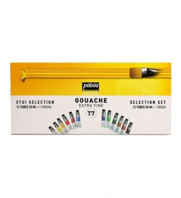  Coffret De12 Tubes 20 Ml De Gouache P&eacute;b&eacute;o S&eacute;lection 