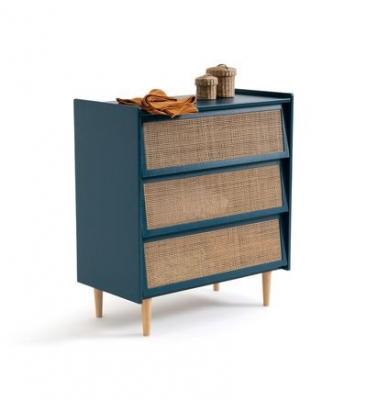 Commode 3 tiroirs en cannage, Taga