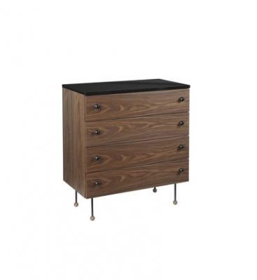 Commode &agrave; tiroirs simple en noyer 62 Dresser - Gubi