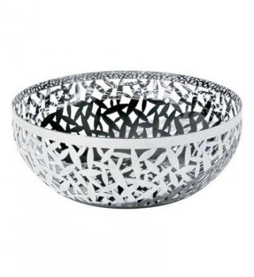 ALESSI Corbeille &agrave; fruits argent&eacute;e en acier Henika  Blanc 