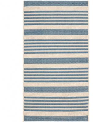 SAFAVIEH Tapis interieur & exterieur en beige & bleu, 201 x 290 cm