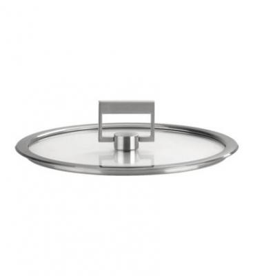 CRISTEL Couvercle verre poign&eacute;e carr&eacute;e Strate 28 cm 