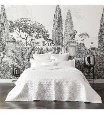 ALEXANDRE TURPAULT Couvre-lit matelass&eacute; uni en satin de coton bio, Poesie