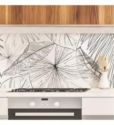 99DECO Fond de hotte ALU L120xH 50cm Lamnar Svart