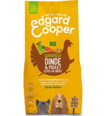 EDGARD & COOPER Croquettes Bio Chien Sans Gluten 7kg Dinde-Poulet frais 