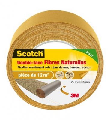 SCOTCH Double face fibres naturelles jaune 20 m x 50 mm