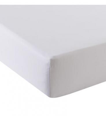 ANNE DE SOLENE Drap housse coton blanc 160x200 cm