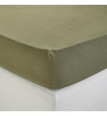  Drap housse en lin lav&eacute; l&eacute;g&egrave;rement froiss&eacute; carlina 20763 
