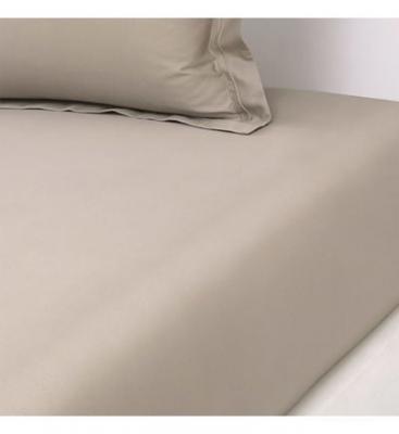 YVES DELORME Drap housse en satin beige, Triomphe 