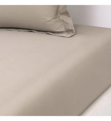 YVES DELORME Drap housse en satin beige, Triomphe 