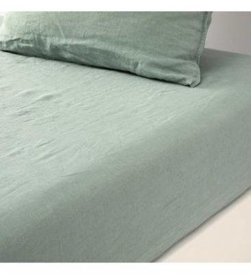 OLIVIER DESFORGES Drap housse en lin lav&eacute; 160 g/m&sup2;, Petit Jour 