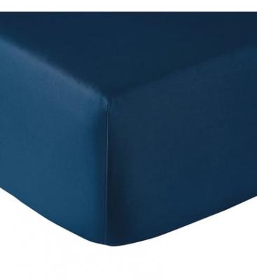 ANNE DE SOLENE Drap housse coton encre 140x190 cm