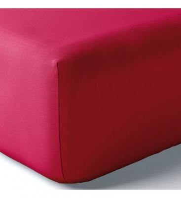 ANNE DE SOLENE Drap housse coton 180x200 cm framboise