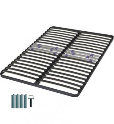EBAC Sommier &agrave; lattes + pieds 2x80x200 c223 - 42 lattes bois - fabrication fran&ccedil;aise