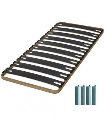 EBAC Sommier &agrave; lattes + pieds 140x190 C310 - 20 lattes bois - Fabrication fran&ccedil;aise