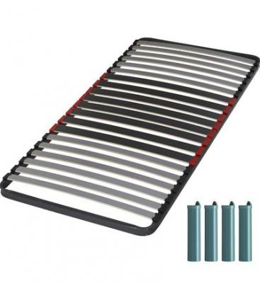EBAC Sommier + pieds 90x190 20 lattes C34 50 x 8 mm Gris