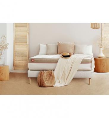 MARMOTTES & CO Ensemble LE COSY Memoire de forme 7 zones de confort sommier Blanc