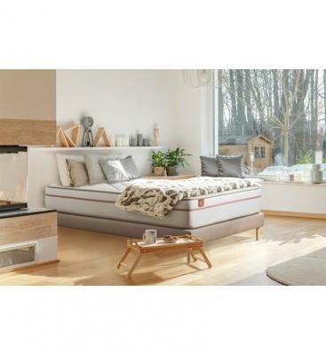MARMOTTES & CO Ensemble LE PAISIBLE Memoire de forme BioVisco sommier kit Beige