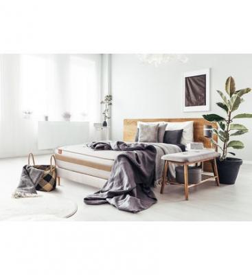 MARMOTTES & CO Ensemble LE RAFFIN&Eacute; Ressorts ensaches Memoire de forme BioVisco Maxi epaisseur sommier kit Blanc