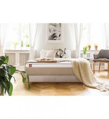 MARMOTTES & CO Ensemble LE SOYEUX Ressorts ensaches Memoire de forme BioVisco sommier Beige