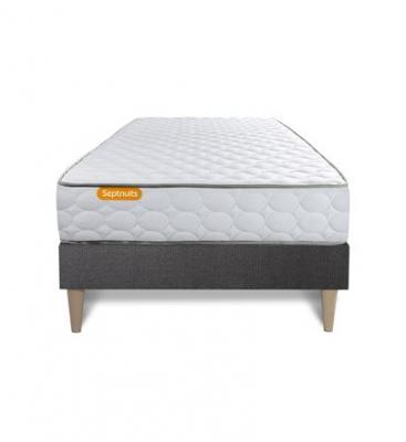 SEPTNUITS Matelas + sommier 90x190 m&eacute;moire de forme Ensemble Memo 90x190 cm