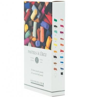 SENNELIER Bo&icirc;te De 20 Demi-Pastels &Agrave; L'&eacute;cu Assortis  Extra Tendre