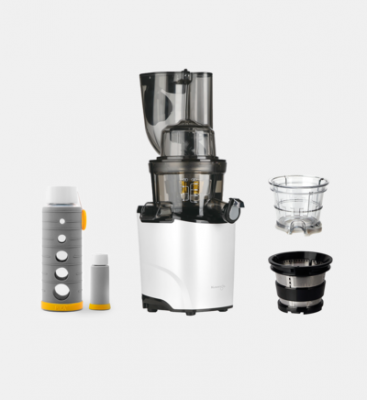 KUVINGS - extracteur de jus revo830 + kit sorbet & smoothie + gourde de conservation de jus sous vide - blanc 