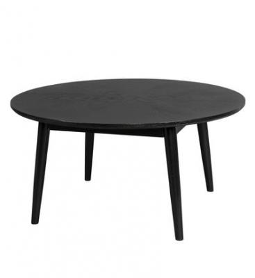 Fabio - Table basse d'appoint ronde en bois &oslash;80cm - Couleur - Noir