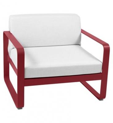 FERMOB  Fauteuil BELLEVIE - blanc gris&eacute; - 43 chili mat