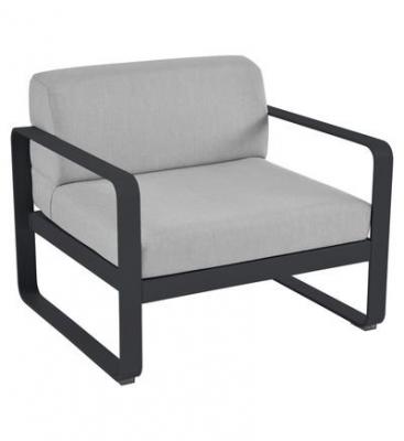 FERMOB Fauteuil Bellevie  avec coussins gris flanelle Carbone
