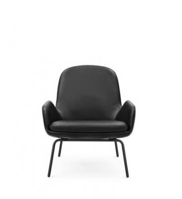 NORMANN COPENHAGEN Fauteuil Era avec structure en acier - acier noir/ Tango cuir 41599