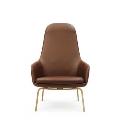 NORMANN COPENHAGEN Fauteuil Era dossier haut avec structure en bois Marron 