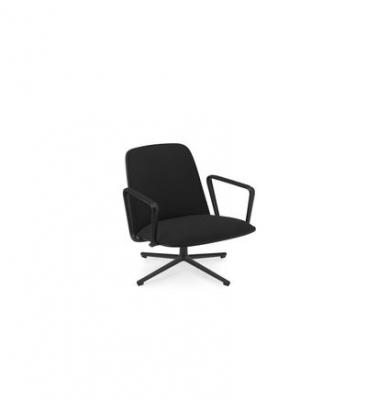 NORMANN COPENHAGEN  Fauteuil lounge pivotant Pad Low - noir/oceanic